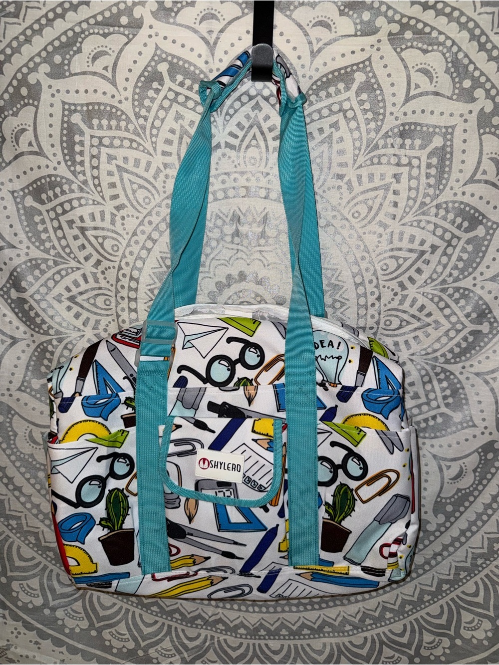 Large Teacher Tote! Cute Print!